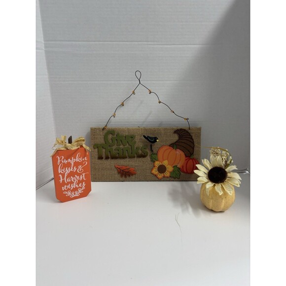 3 Piece Thanksgiving Harvests Lot - Picture 1 of 7